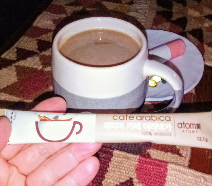 ATOMY ARABICA CAFE MIX with added protein3 only 0.2GBP a cup of cafe!..